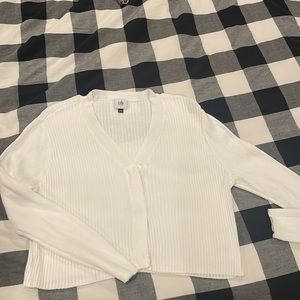 Cabi ribbed cropped cardigan size Large